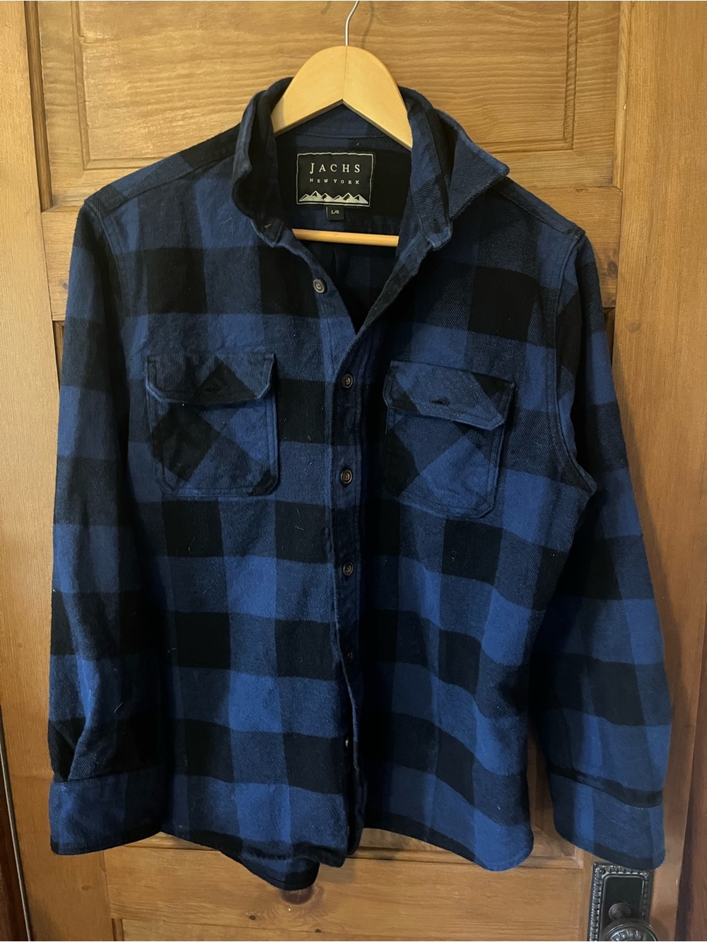 Women’s Blue & Black Plaid Flannel Shirt